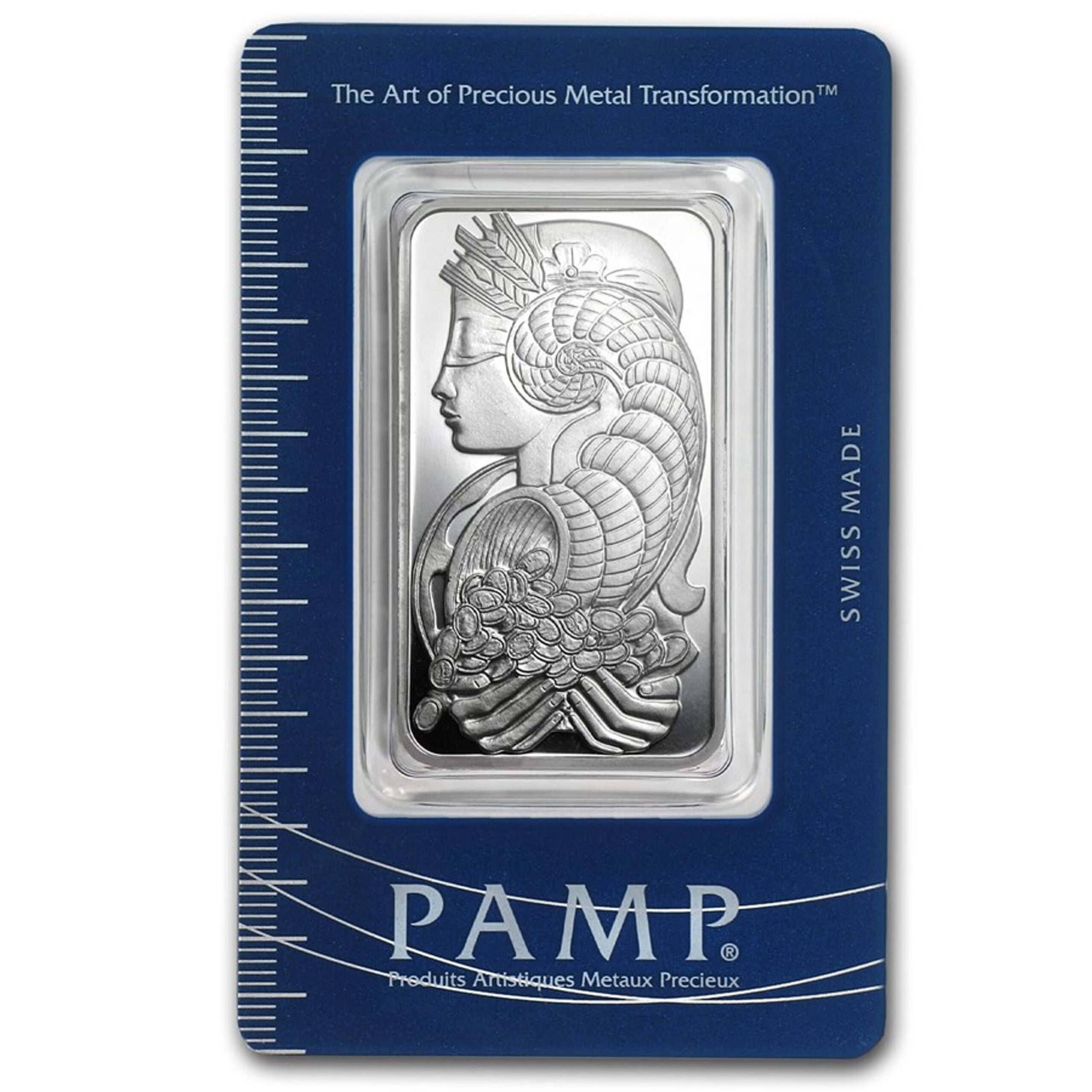 1 oz silver bar pamp suisse fortuna in assay 62075 slab 00737